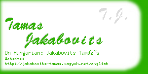 tamas jakabovits business card